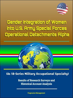 cover image of Gender Integration of Women into U.S. Army Special Forces Operational Detachments Alpha (As 18-Series Military Occupational Specialty)--Results of Research Surveys and Historical Account Analysis